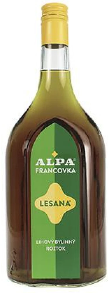 Alpa Francovka Lesana Alcohol-Containing Herbal Solution universalus žolelių tirpalas su alkoholiu ir eglių spyglių ekstraktu, 1000 ml