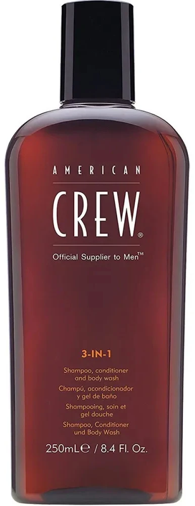 Šampūnas, kondicionierius ir dušo želė American Crew 3in1 Tea-Tree Shower Essential, 250 ml