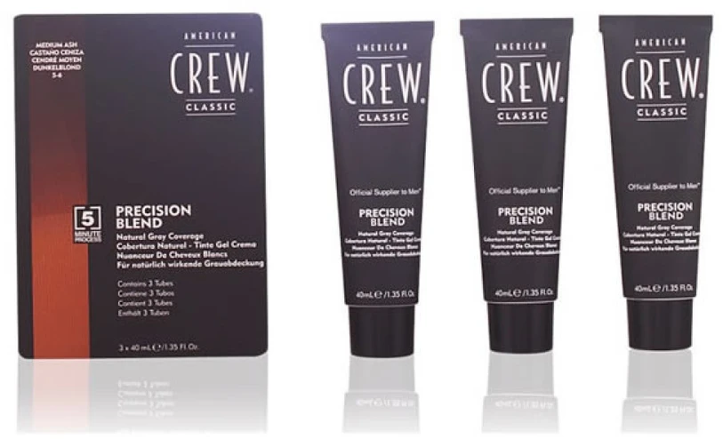 "American Crew Precision Blend 5 6 Medium Ash" 3 dalių rinkinys