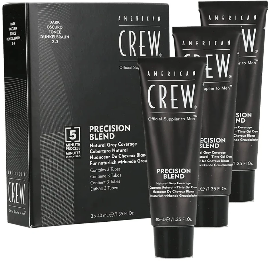 „American Crew Precision Blend“ plaukų dažai 3 kartus, 40 ml, tamsi 2-3