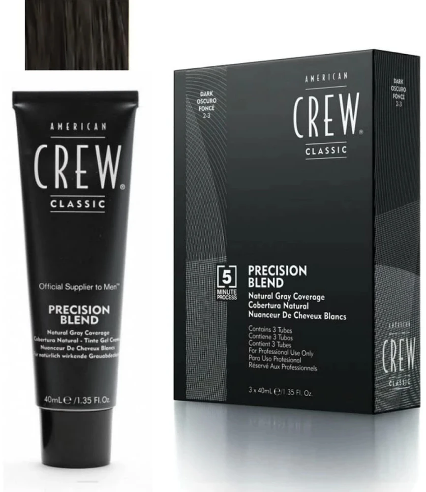 „American Crew Precision Blend“ plaukų dažai 3 kartus, 40 ml, tamsi 2-3