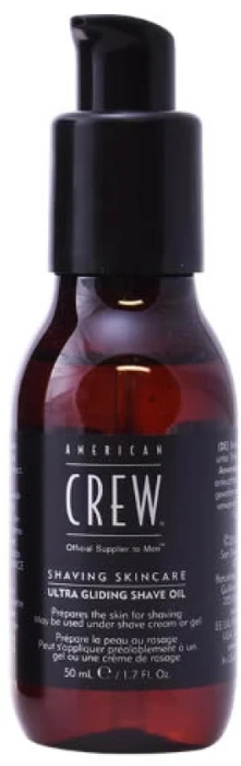 „American Crew“ skutimosi odos priežiūros itin gildinantis skutimosi aliejus, 50 ml