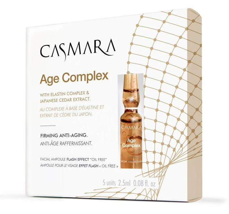 Ampulės veido odai Casmara Age Complex Ampoule, skirtos amžiaus paveiktai odai, 2.5 ml, 5 vnt.