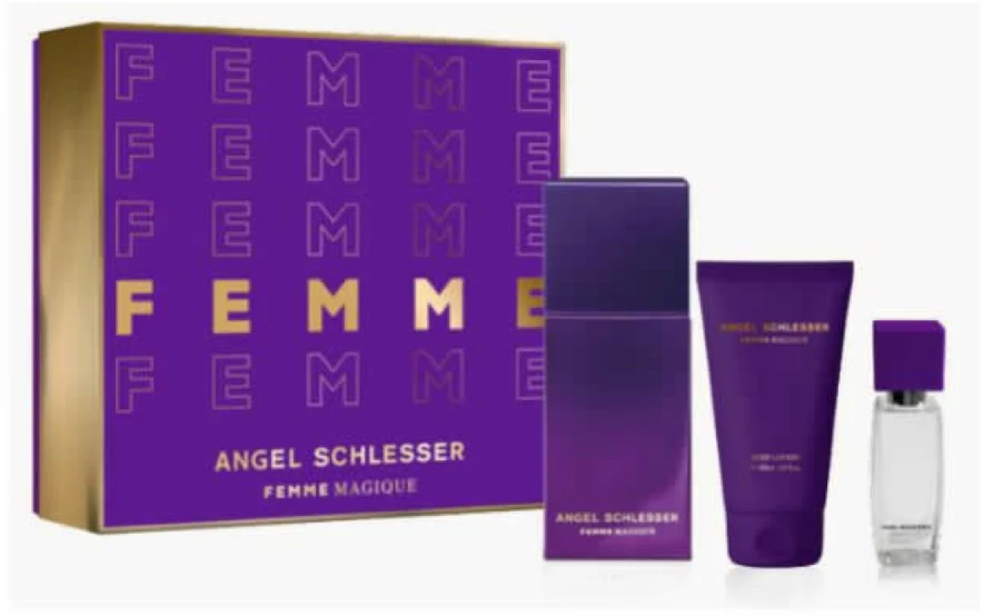 Angel Schlesser Femme Magique Eau De Toilette Purškiklis, 100 ml Set 3 Pieces