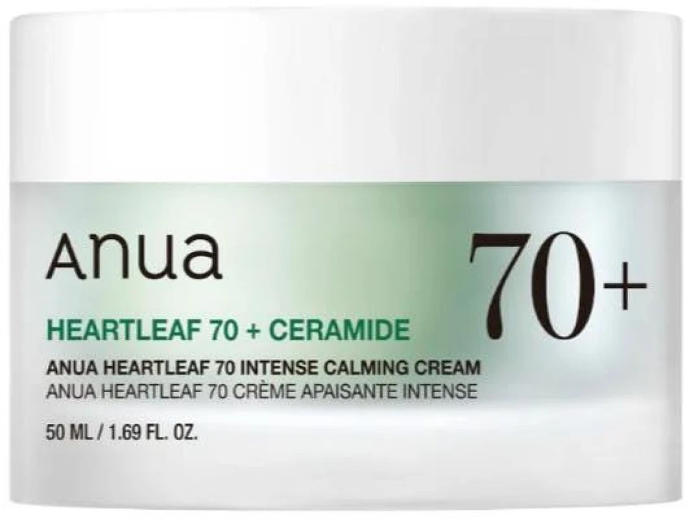Anua Heartleaf 70 + Ceremide Intense Calming Kreminis veido kremas, 50 ml