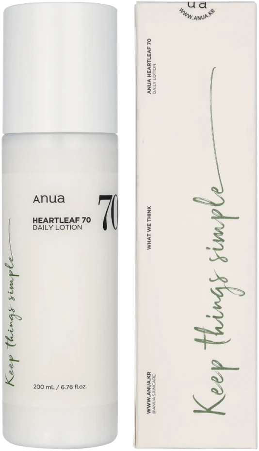 Anua Heartleaf 70% Daily Lotion Raminantis ir drėkinantis veido losjonas, 200 ml