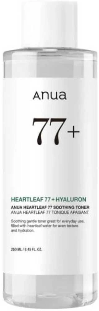 Anua Heartleaf 77+ Hyaluron Soothing Toneris raminamasis veido tonikas, 250 ml