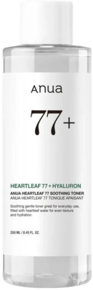 Anua Heartleaf 77+ Hyaluron Soothing Toneris raminamasis veido tonikas, 250 ml