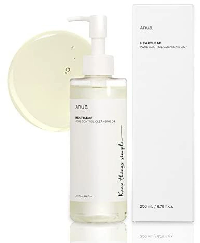 Anua Heartleaf Pore Control Cleansing Oil Valomasis veido aliejus, 200 ml