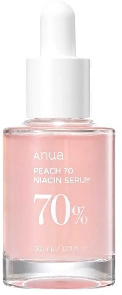 Anua Peach 70 Niacin Serum Šviesinantis veido serumas su persikų ekstraktu ir niacinamidu, 30 ml