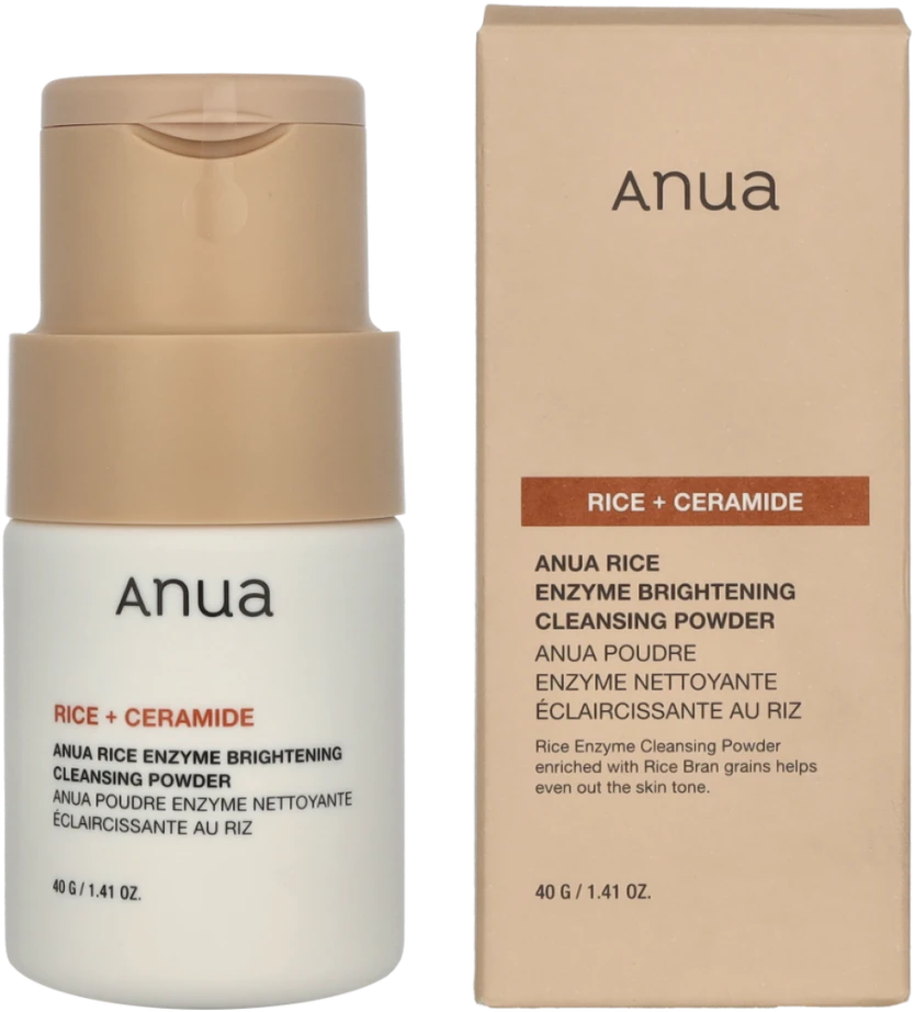 Anua Rice + Ceramide Enzyme Brightening Valomasis Pudra enziminė veido valomoji pudra, 40 g