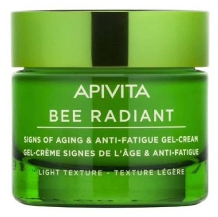 "Apivita Bee Radiant Gel-Kreminis Light Texture" gelinis kremas veidui nuo raukšlių 50ml