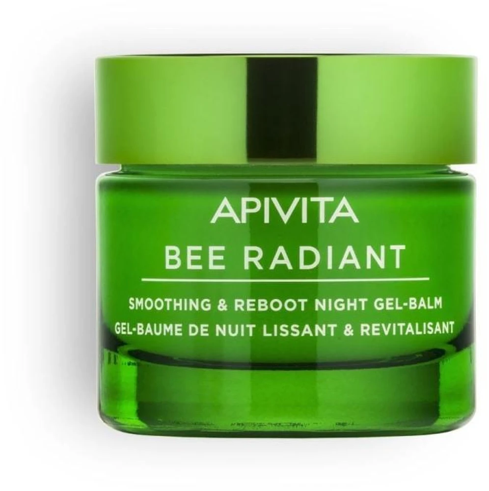Apivita Bee Radiant Smoothing & Reboot Night Gel-Balm naktinis veido gelinis balzamas, 50 ml