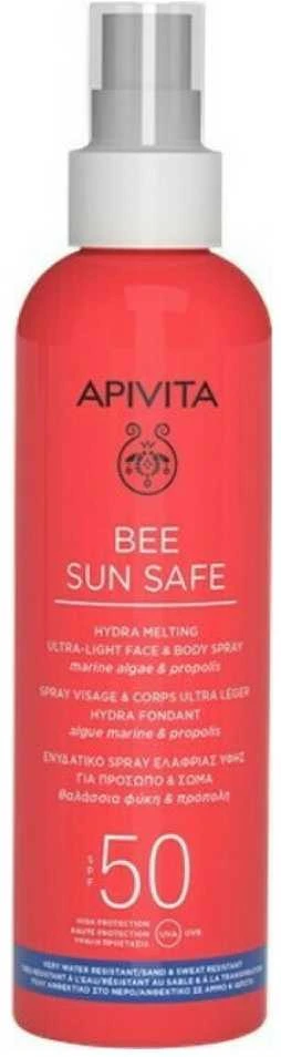 Apivita Bee Sun Safe Hydra Melting itin lengvas veido ir kūno purškiklis SPF50 200ml