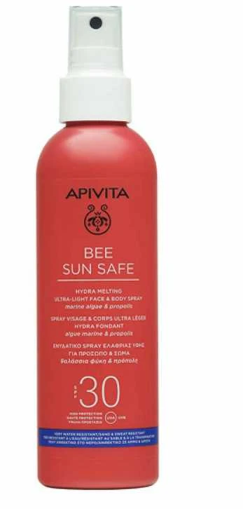 Apivita Bee Sun Safe Hydra Melting itin lengvas veido ir kūno purškiklis SPF30 200ml