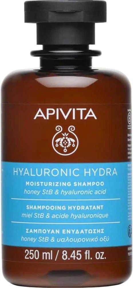 Apivita Hyaluronic Hydra Moisturizing Šampūnas Honey StB & Hyaluronic Acid drėkinamasis šampūnas, 250 ml