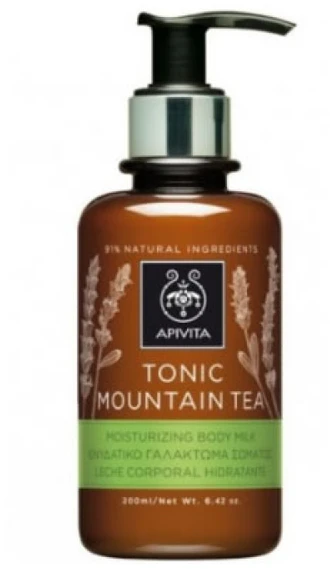 "Apivita" drėkinamasis kūno pienelis "Tonikas Mountain Tea" 200ml