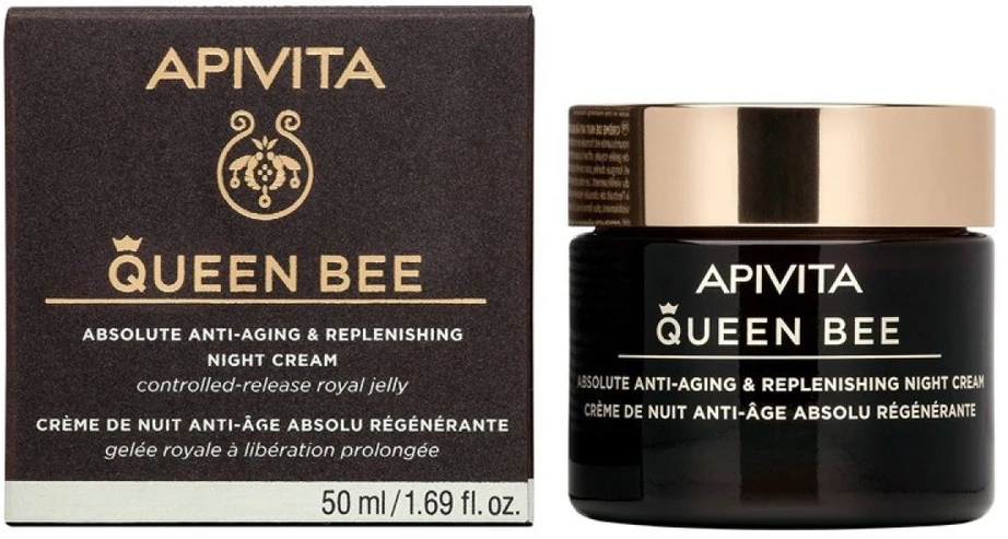 Apivita Queen Bee Night Kreminis veido kremas nuo raukšlių ir senėjimo50ml