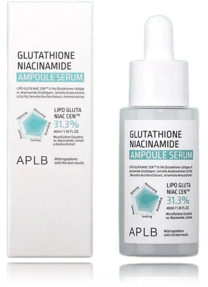 APLB_Glutationo niacinamido ampulės serumas veidui 40 ml