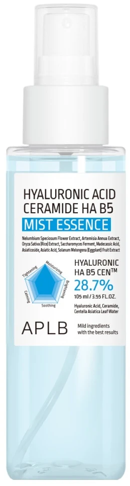 APLB Hyaluronic Acid Ceramide HA B5 Mist Essence veido dulksna, 105 ml