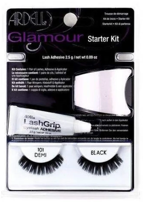 "Ardell Glamour Lashes 101 Demi Juodas" 3 dalių rinkinys