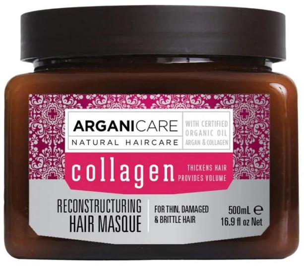 Arganicare Collagen Hair Treatment Kreminis Mask Restructuring, 500 ml