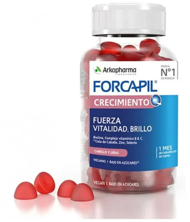Arkopharma Forcapil Gumos Plaukų Augimui 60 vnt.