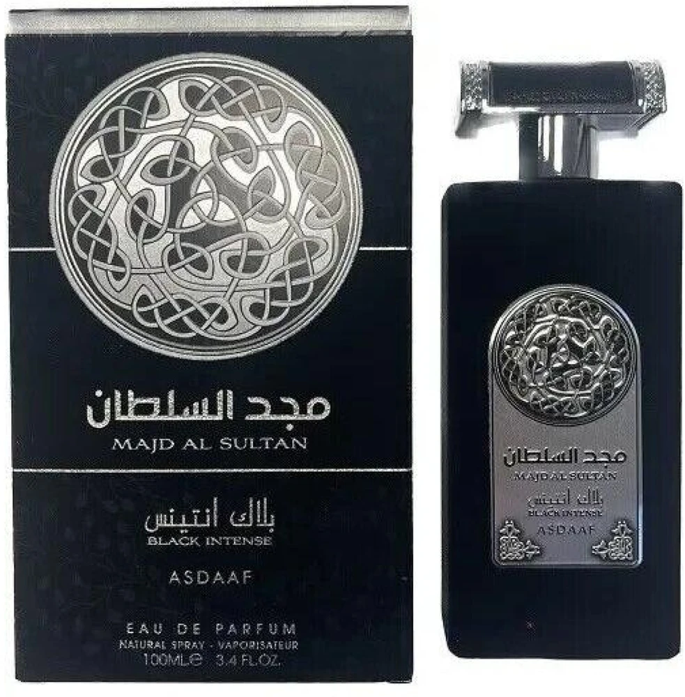 Asdaaf Majd Al Sultan Juodas Intense EDP parfumuotas vanduo vyrams, 100 ml