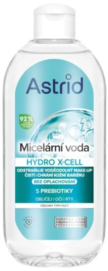 Astrid Micelinis vanduo su prebiotikais visiems odos tipams Hydro X-Cell, 400 ml