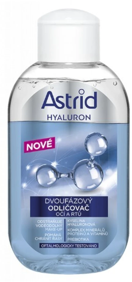 Astrid dvifazis akių ir lūpų makiažo valiklis su hialuronu, 125 ml