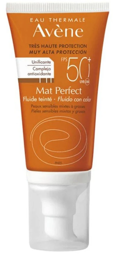 "Avéne Mat Perfect Fluid 50+" apsauga nuo saulės su spalva 50ml