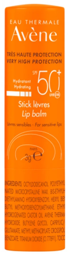 Avène Sun Lip Balm lūpų balzamas su SPF 50+, 3 g