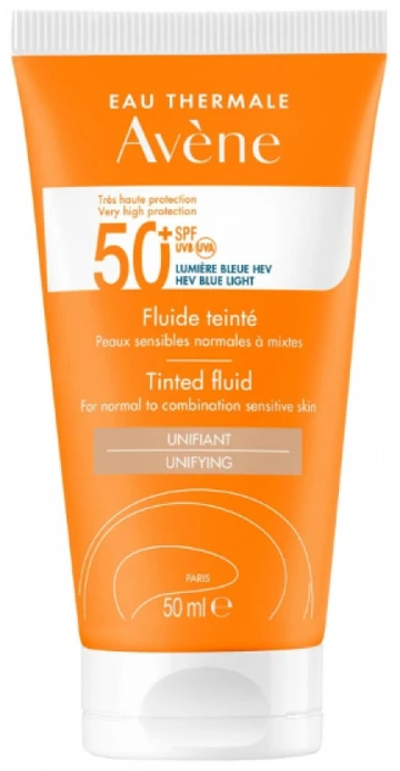 saugantis nuo saulės veido fluidas "Avène Colour Fluid" SPF50+ 50ml