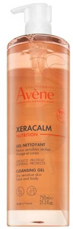 Avène XeraCalm Nutrition Cleansing Gel maitinantis valomasis gelis sausai ir jautriai veido / kūno odai, 750 ml
