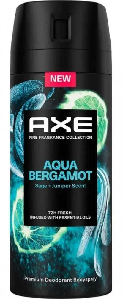 Axe Aqua Bergamot dezodorantas su bergamočių ir kadagių raštu