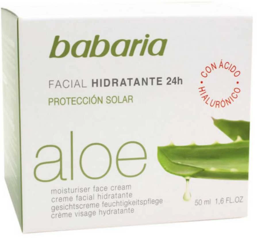 Babaria Aloe Vera Face Kreminis drėkinantis veido kremas, 50 ml