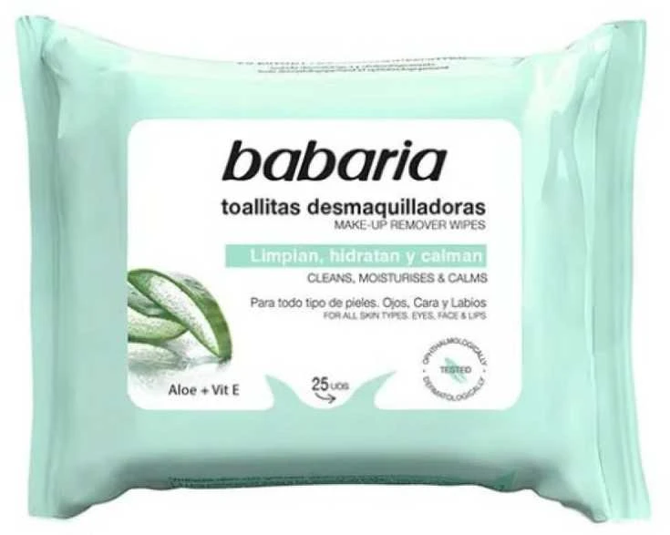 "Babaria Aloe Vera" veido valymo servetėlės 25 vnt