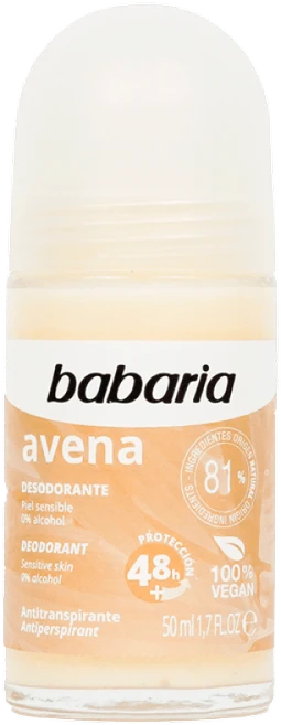 Babaria dezodorantas Avena Roll On, 50ml aprašymas - Prekės nuotrauka