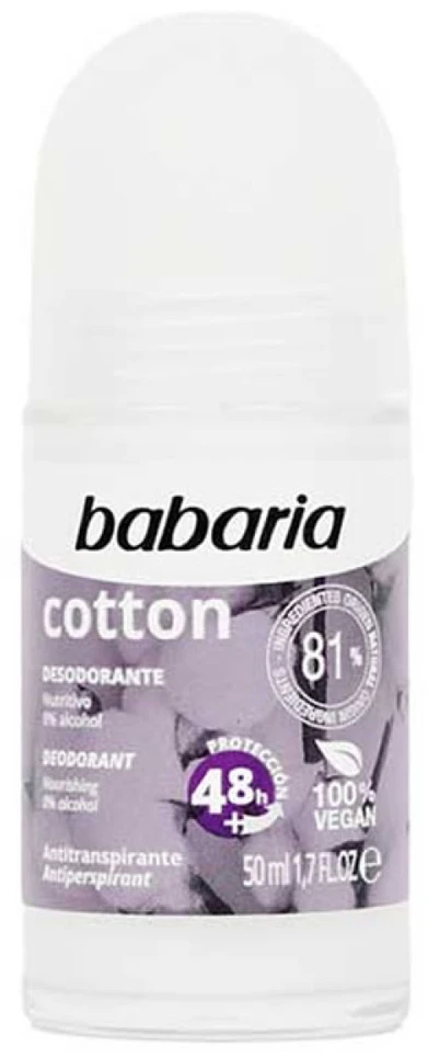 Babaria dezodorantas Cotton Roll On 50ml