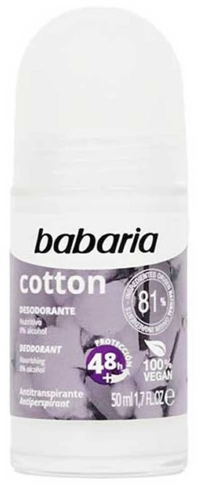 Babaria dezodorantas Cotton Roll On 50ml