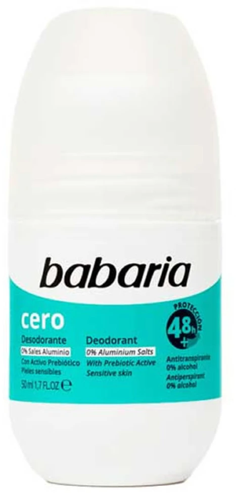 Babaria dezodorantas Roll On Zero 50ml