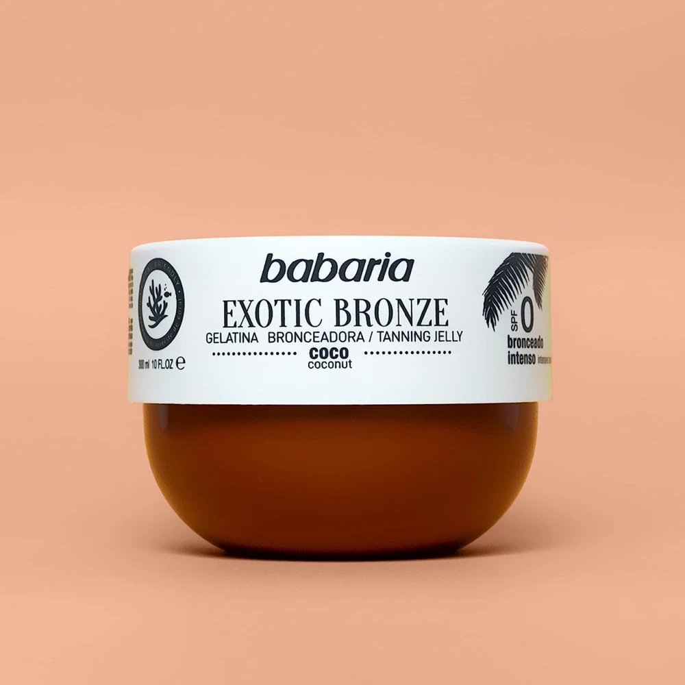 babaria Exotic Bronze Tanning Jelly SPF 20 Coconut kūno gelis deginimuisi, 300 ml