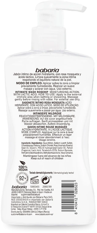 "Babaria" intymios higienos muilas su erškėtuogių aliejumi 300ml