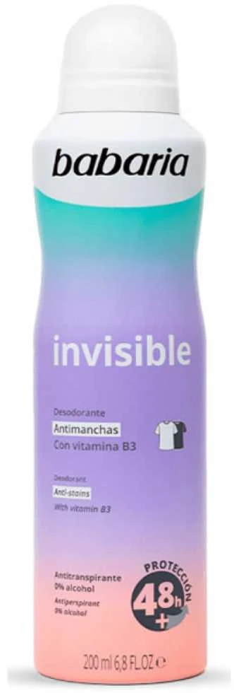 Babaria Invisible dezodorantas purškiamas 200ml