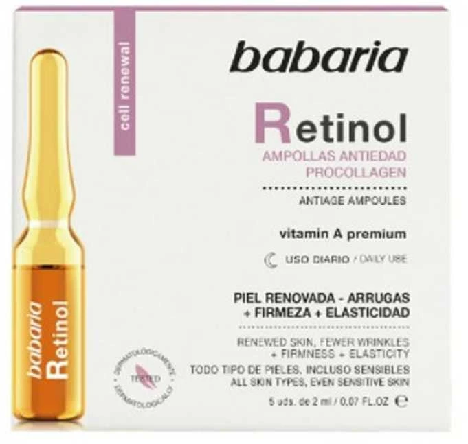 "Babaria Retinol Anti-Aging" ampulės 5x2ml