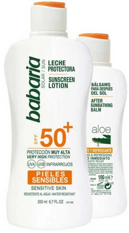 "Babaria Sun" apsauginis losjonas nuo saulės Spf50 Plus 200ml rinkinys 2 vnt