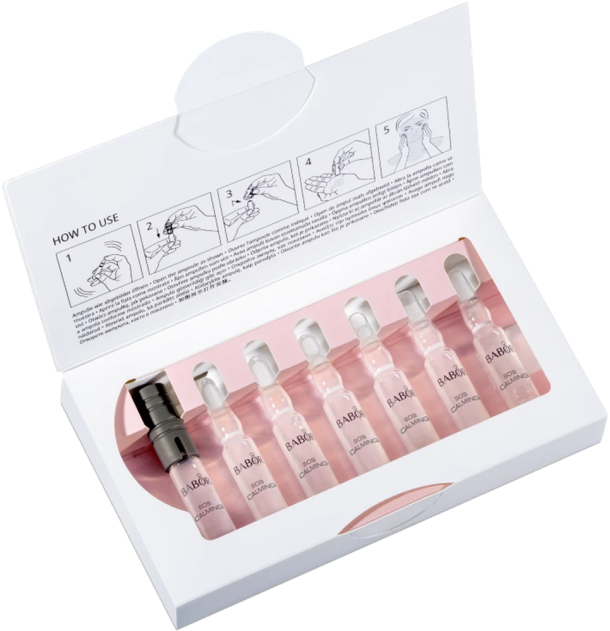 Babor SOS Calming Ampoule Concentrates raminančios ampulės veidui, 7 x 2 ml