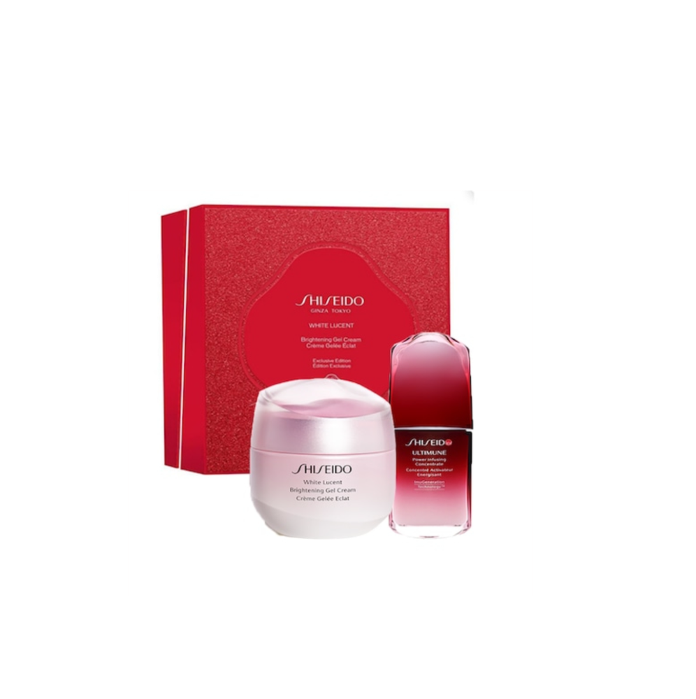 Baltas Lucent Set Shiseido: Baltas Lucent Brightening Day Kreminis For Face, 15 ml + Baltas Lucent Illuminating Serum For Face, 10 ml