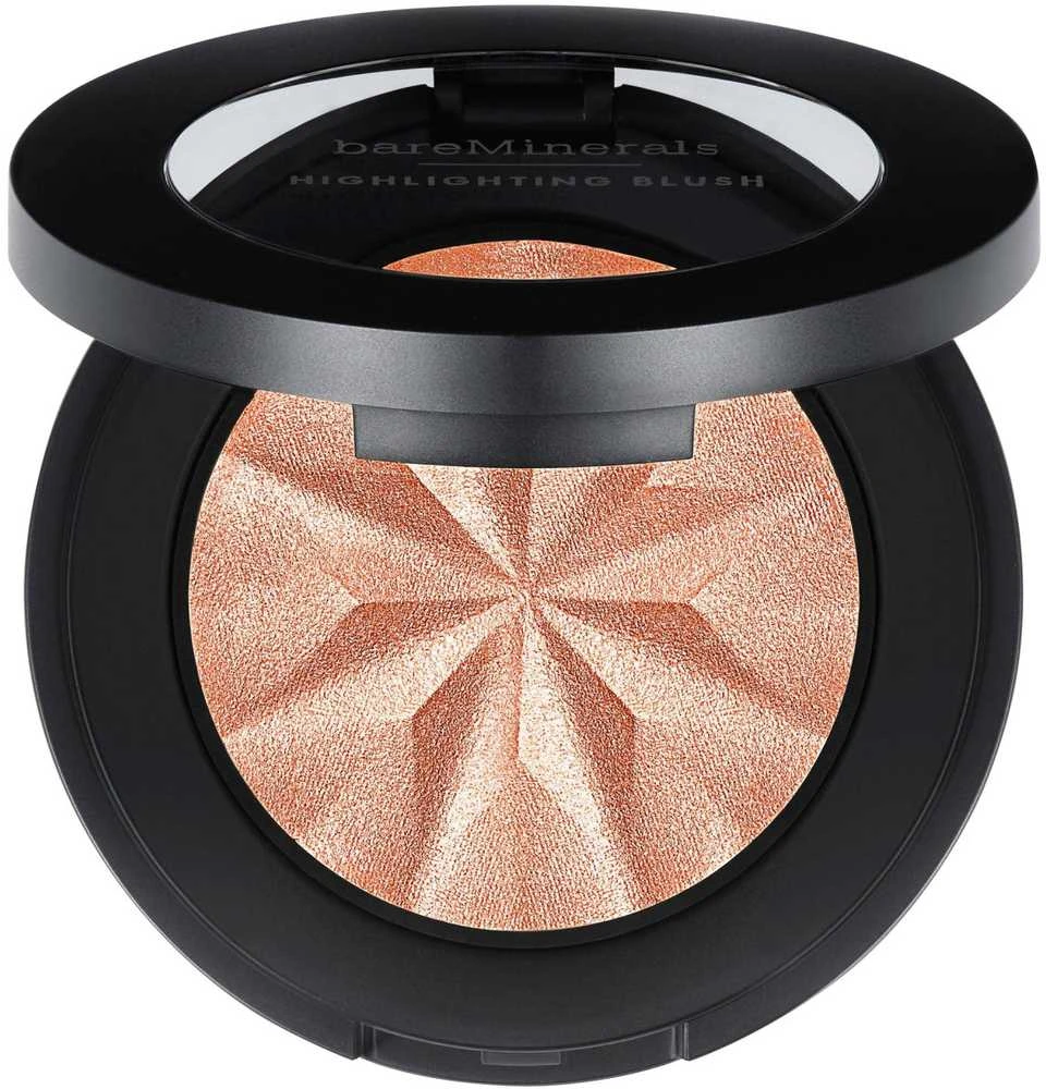 Bare Minerals Bareminerals Gen Nude Highlighting Blush 2-in-1 švytėjimo suteikianti priemonė ir skaistalai, atspalvis: Peach Glow, 3.8 g