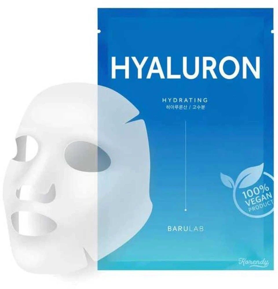 Barulab Hyaluron Hydrating Face Mask drėkinanti veido kaukė su hialurono rūgštimi, 23 g